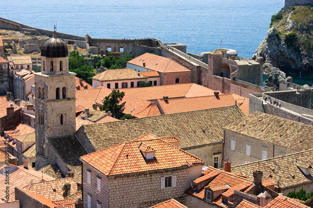 Tiled roofs in Dubrovnik, Croatia
