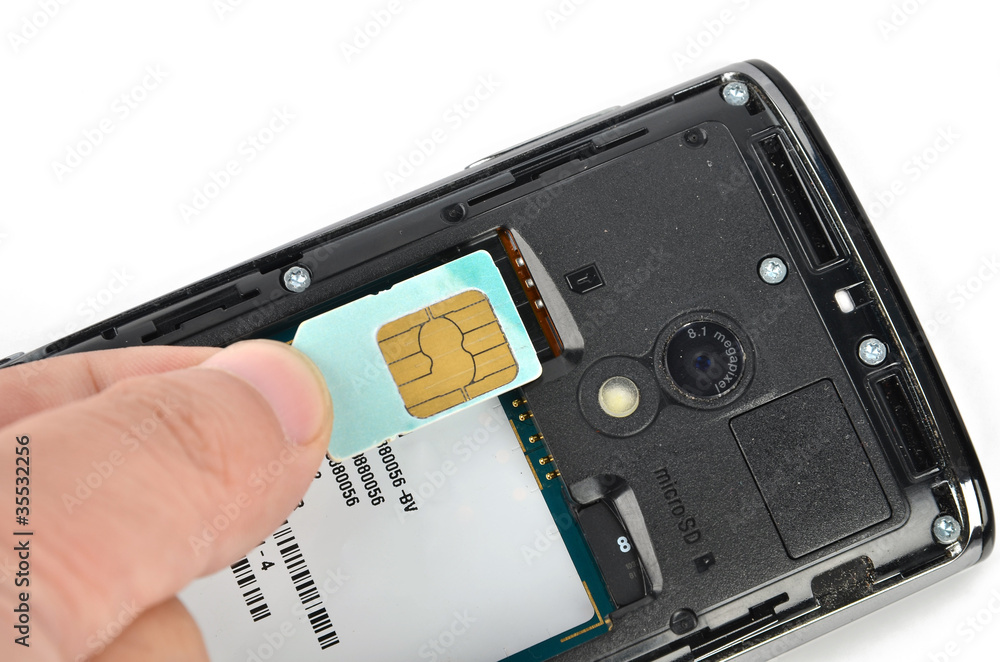 Fototapeta premium Smart phone and sim card