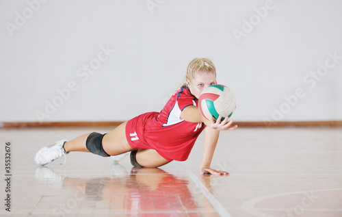 girl playing volleyball game