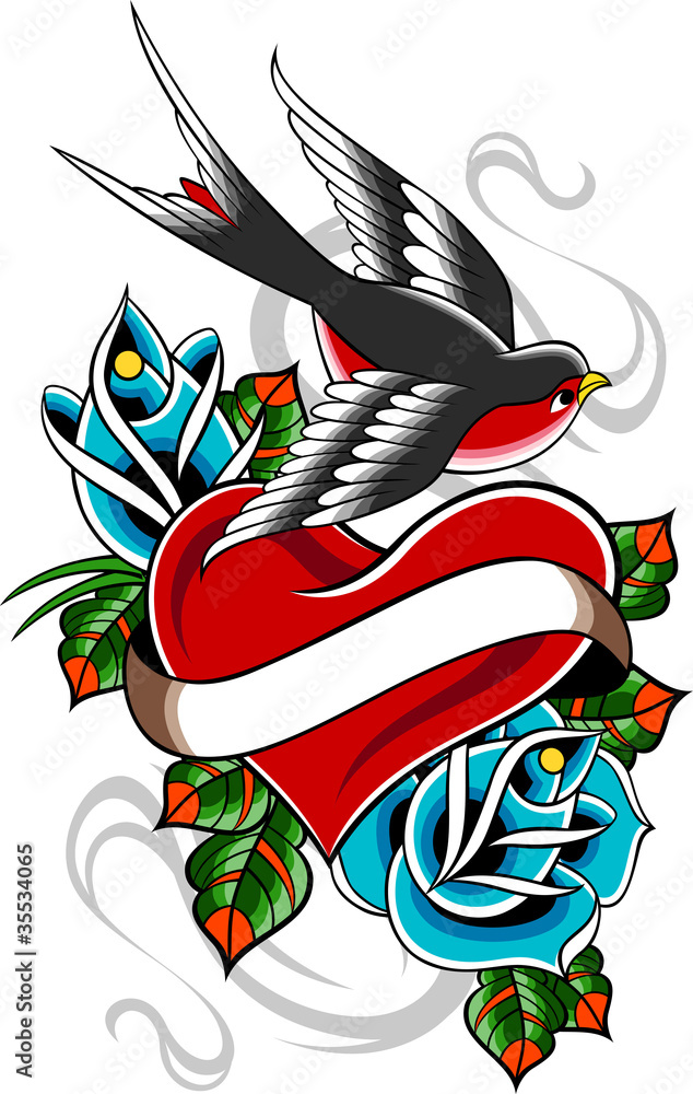 sparrow heart emblem sparrow heart emblem