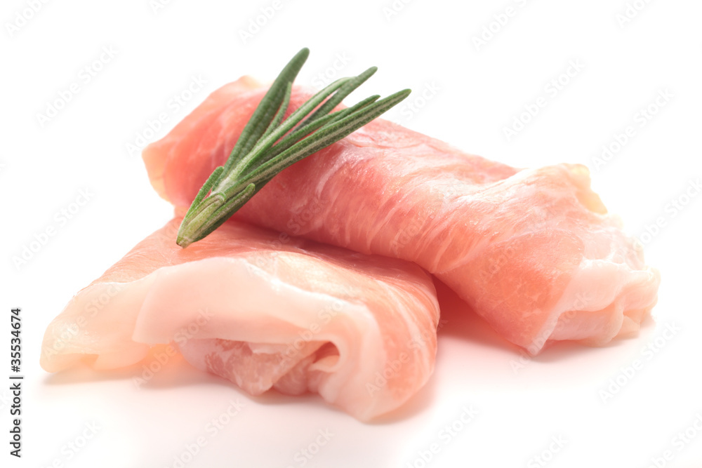 Ham isolated on white background Ham isolated on white background