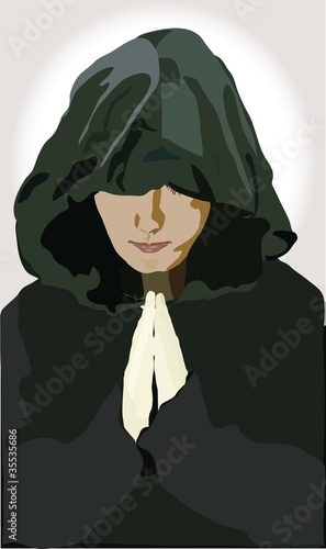 man is in a black cloak