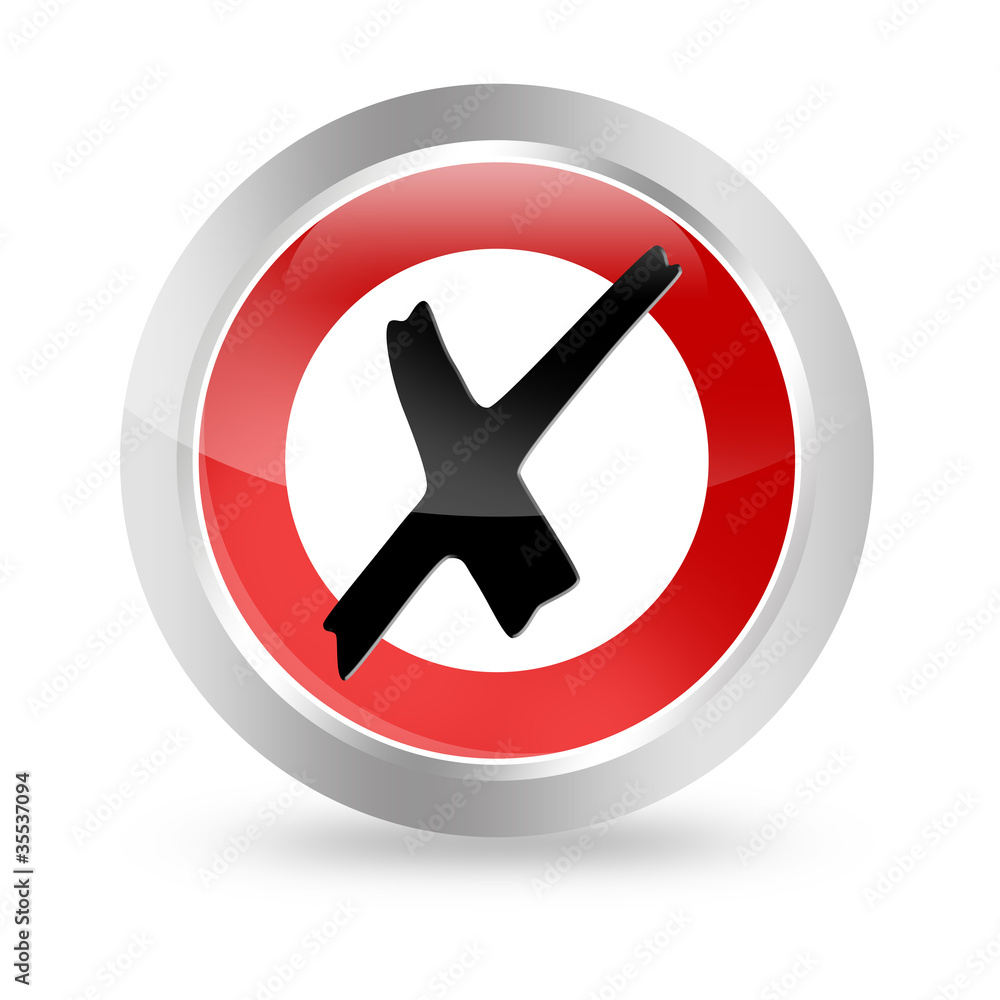 Obraz premium Wahlkreuz Button