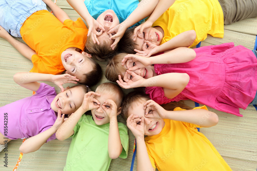 Group of children in the park