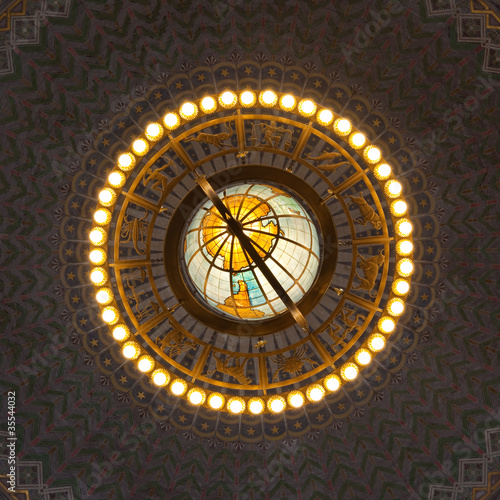 Art Deco globe chandelier