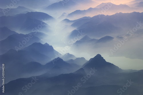 Tops of mountains, Alps