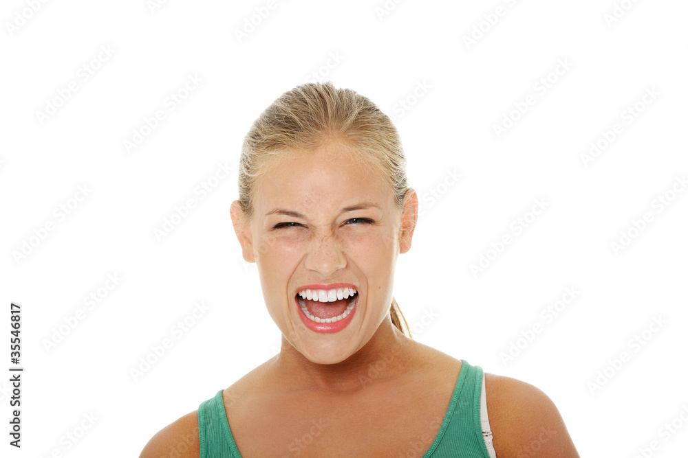 Angry young woman Angry young woman