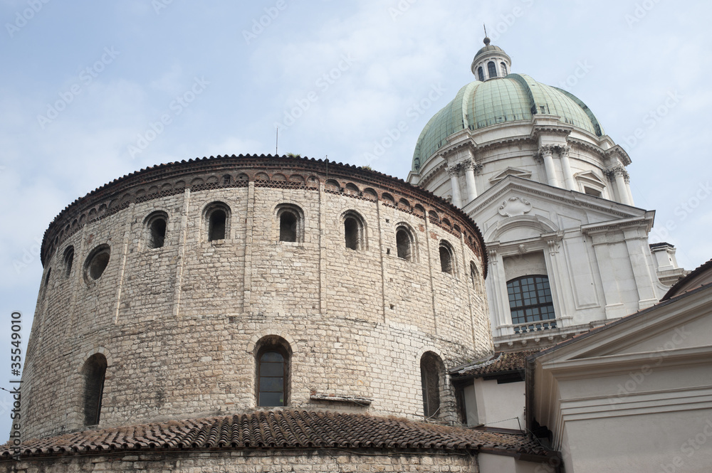 Brescia (Lombardy, Italy), Historic buildings : old and new cath Brescia (Lombardy, Italy), Historic buildings : old and new cath