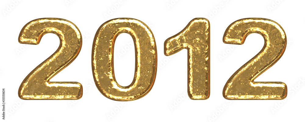 2012 inscription of gold letters 2012 inscription of gold letters