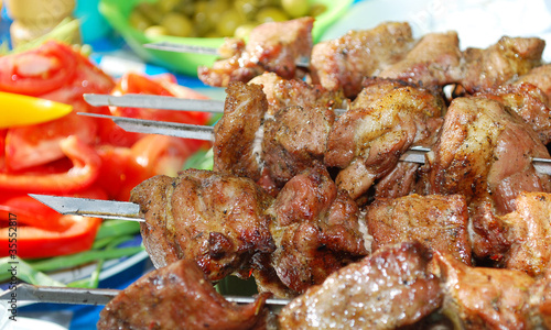 Obraz na płótnie Cooking meet kebab
