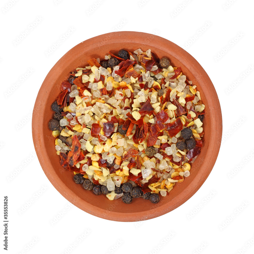 Bowl of chili garlic seasoning Bowl of chili garlic seasoning