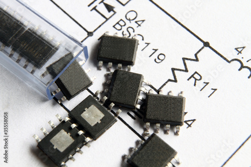 IC slip out of tube on the circuit design graph