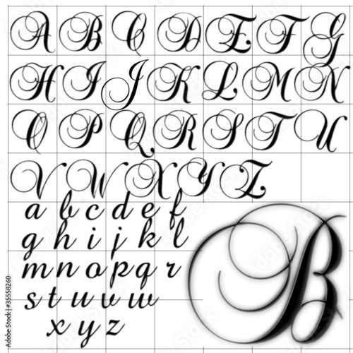 abc alphabet background brock script design photo