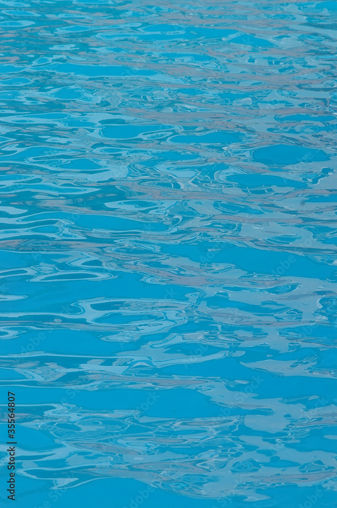 Closeup of clean blue swimming pool water