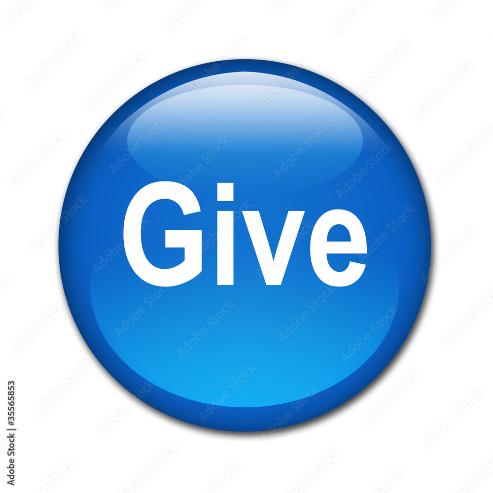 Boton brillante texto Give Boton brillante texto Give
