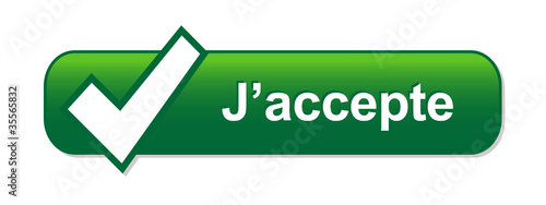 Bouton Web J’ACCEPTE (accepter inscription s’abonner s’inscrire)