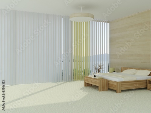 Fototapeta Naklejka Na Ścianę i Meble -  bedroom vertical blinds
