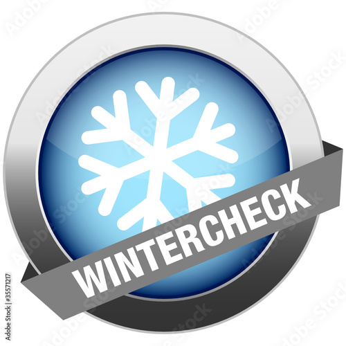 Button Wintercheck Schneeflocke schräg