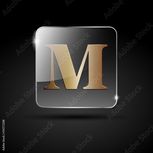 Logo golden letter M # Vector