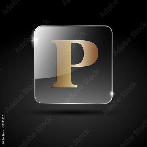 Logo golden letter P # Vector