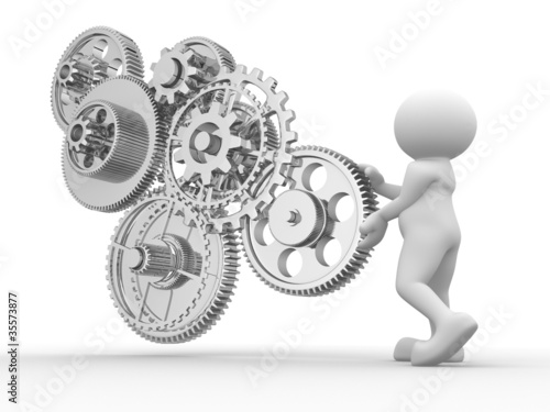 Εκτύπωση καμβά Gear mechanism