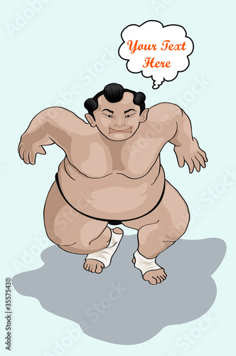 sumo wrestler reasy to attack
