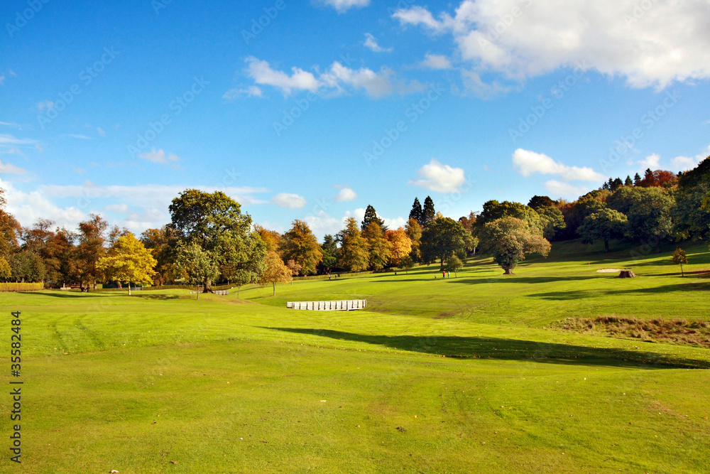 Beautiful Autumn in the Falkirk Park, Scotland