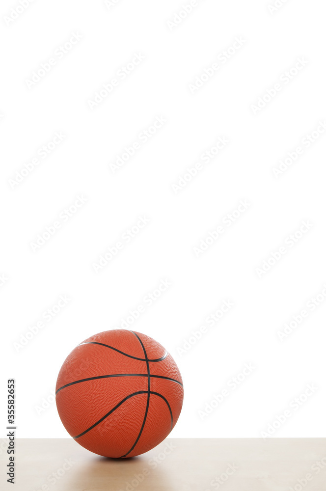 Basketball with White Copy Space