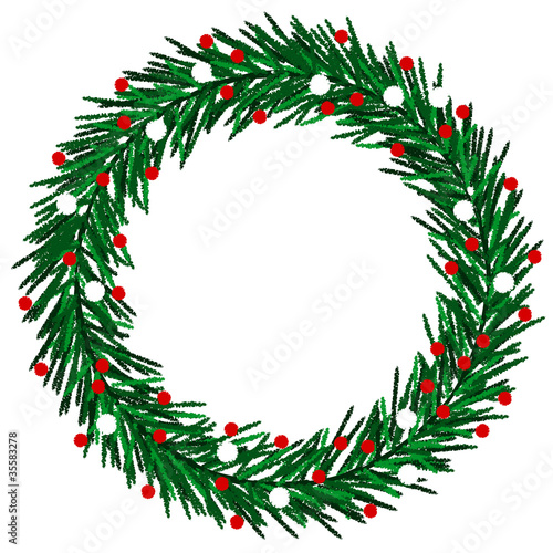 Sketchy Christmas wreath