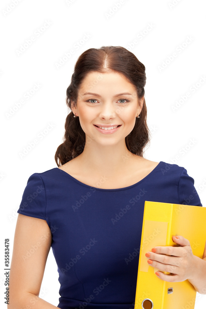 woman with folders woman with folders