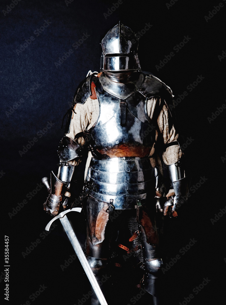 Great warrior with sword and heavy armour