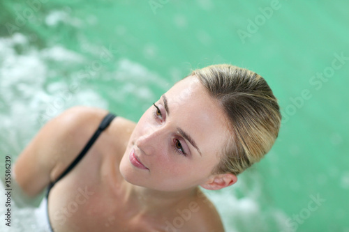 Portrait of beautiful woman in spa