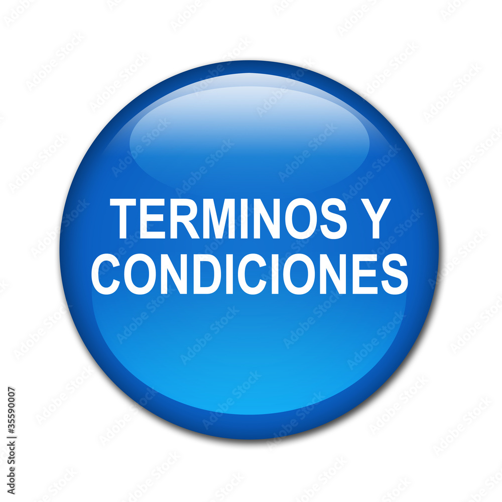 Boton brillante texto TERMINOS Y CONDICIONES Boton brillante texto TERMINOS Y CONDICIONES