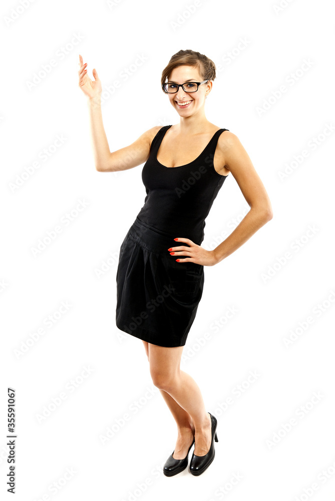 Fototapeta premium woman is pointing