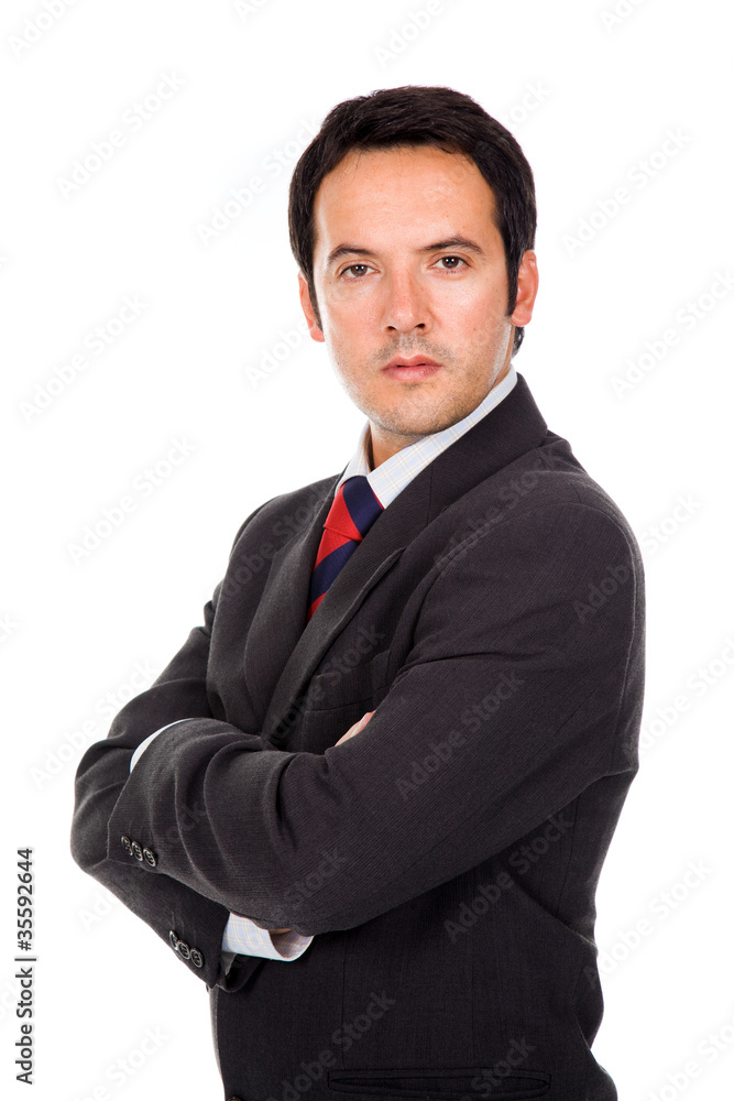 Young business man portrait, isolated on white Young business man portrait, isolated on white
