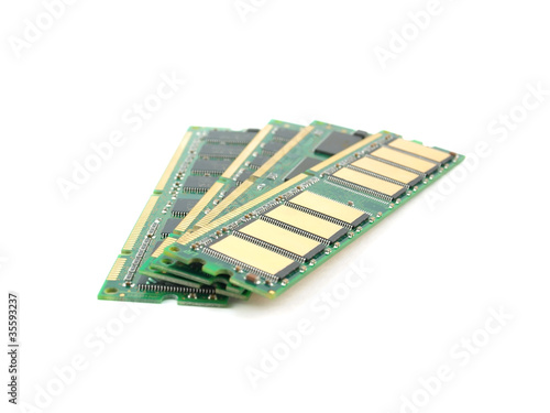 Foto Memory cards (RAM) over white