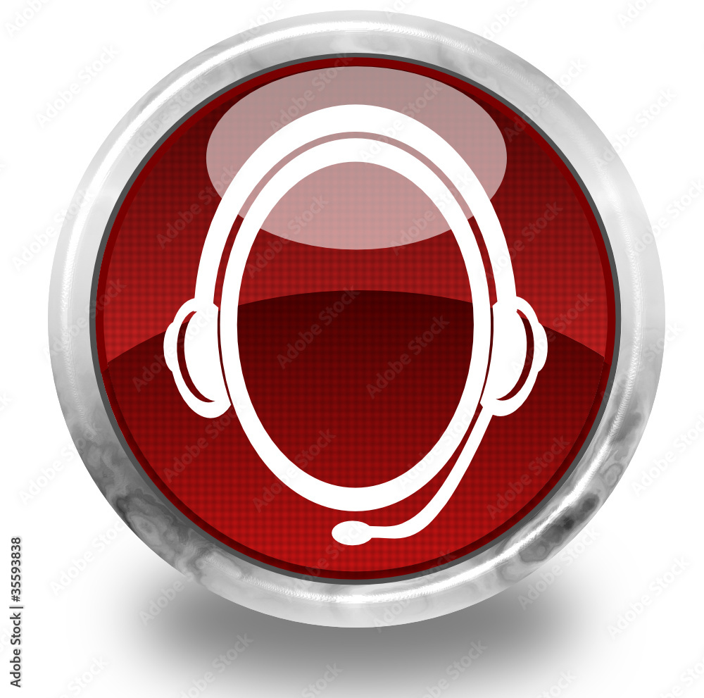 Customer service glossy icon Customer service glossy icon