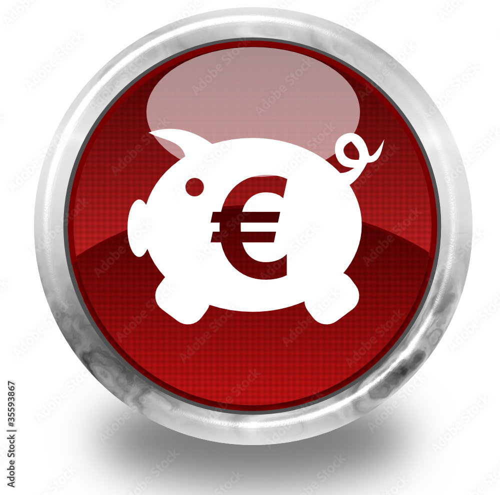 Money box glossy icon