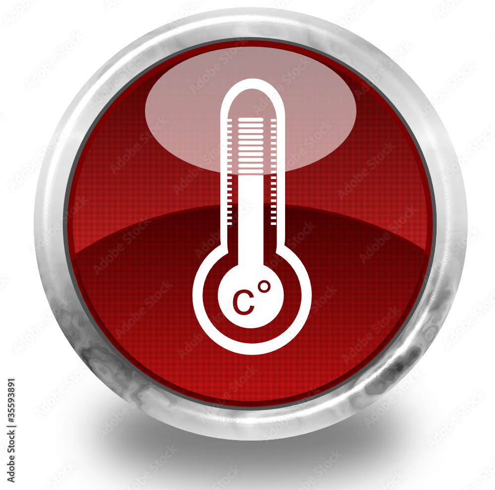 Thermometer glossy icon Thermometer glossy icon