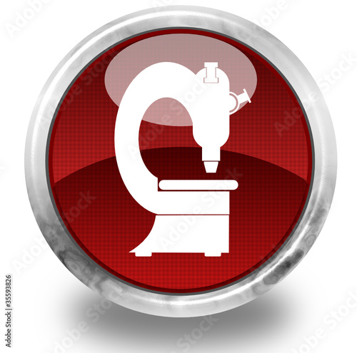 Microscope glossy icon