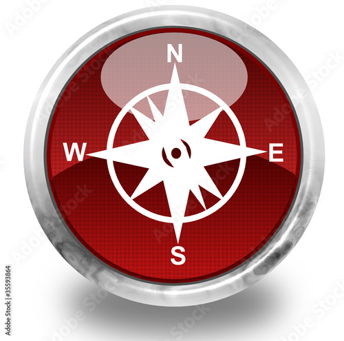 Compass glossy icon