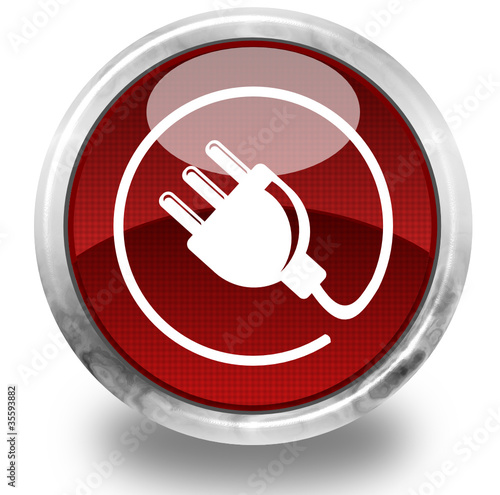 Plug glossy icon