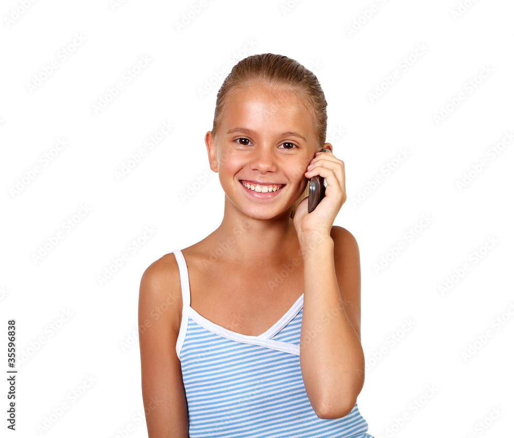 Pretty teenage girl with mobile phone Pretty teenage girl with mobile phone
