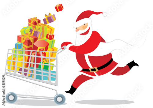 Santa on a shopping spree