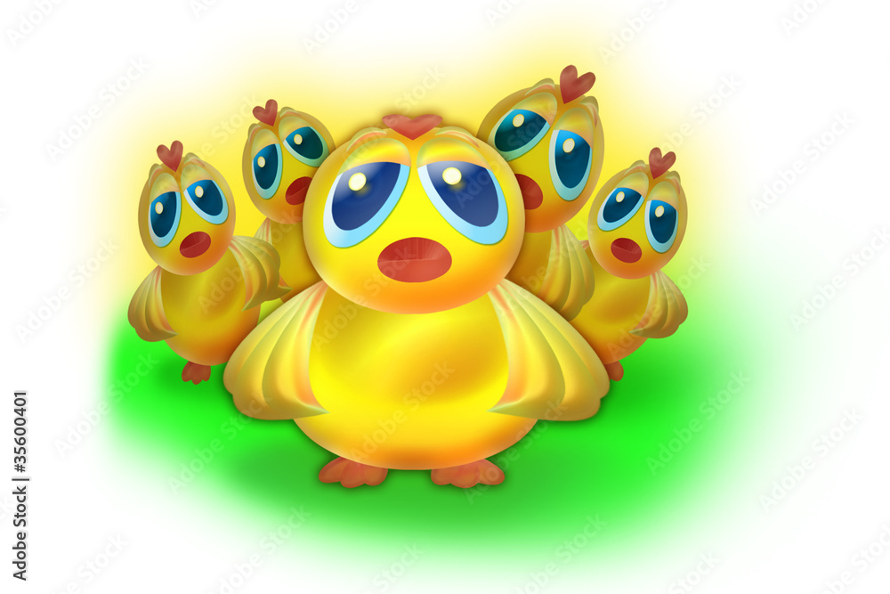 Obraz premium chickens