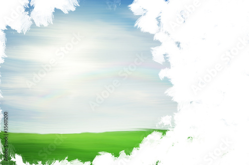 Canvas-taulu Unfinished painting with copy space