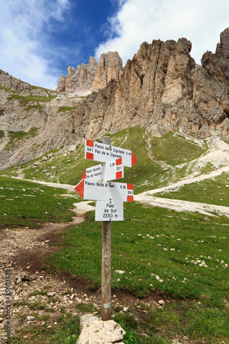 indicazioni - directions in Italian Dolomites