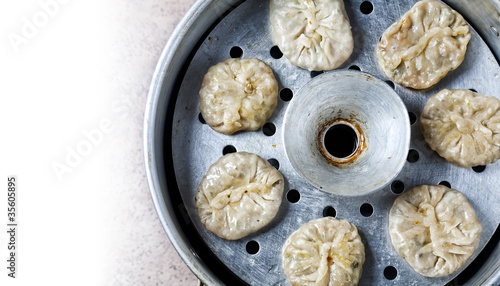 Vegetarian Tibetan momos photo