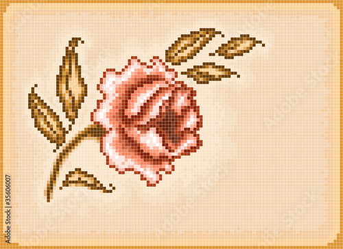 Floral pixel background
