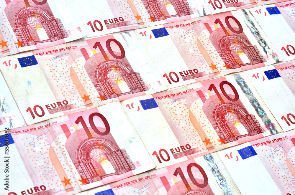 Obraz premium Billetes de 10€